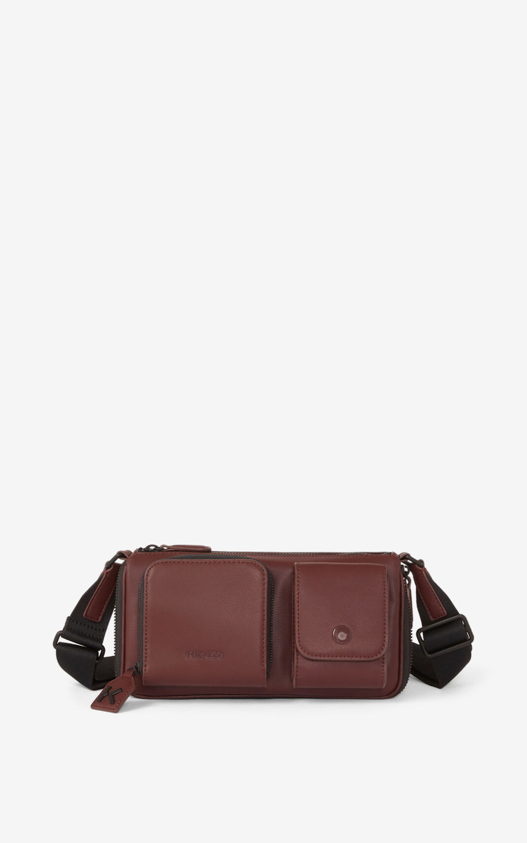 Bolsa Tiracolo Kenzo Small Kompact Couro Masculino - Bordeaux | 712CJPOHU